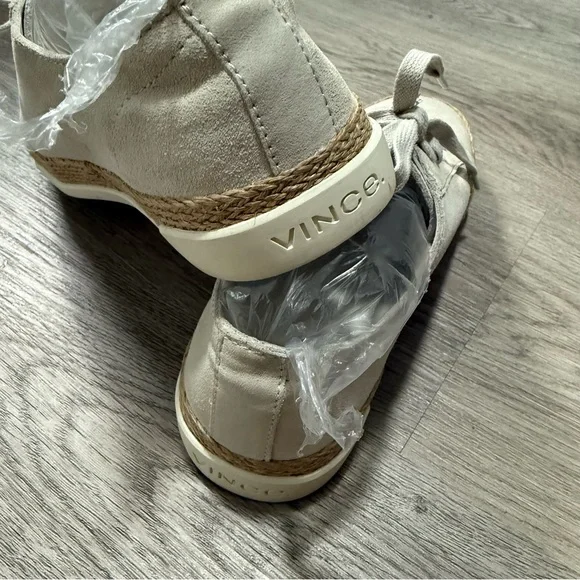 Vince Jadon Suede Espadrille Sneakers Leather Size 35.5 US 5.5 - Picture 6 of 9